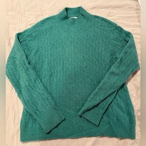 J. Crew Women's Teal Cable Knit Sweater